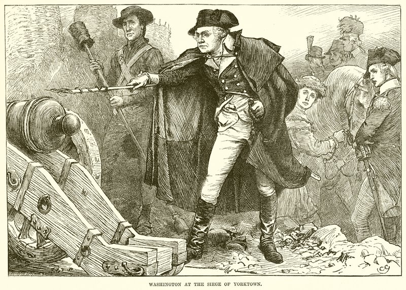 Washington no cerco de Yorktown de English School