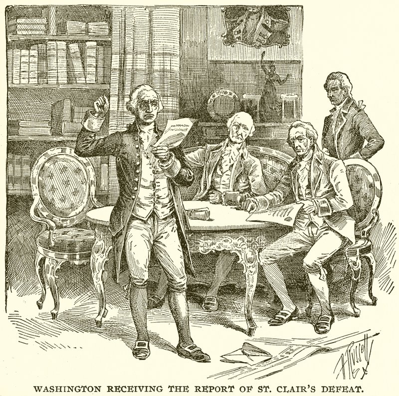 Washington recebe o relatório da derrota de St. Clairs de English School