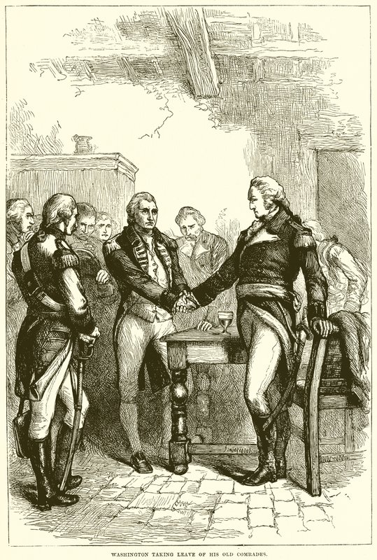 Washington se despede de seus antigos camaradas de English School