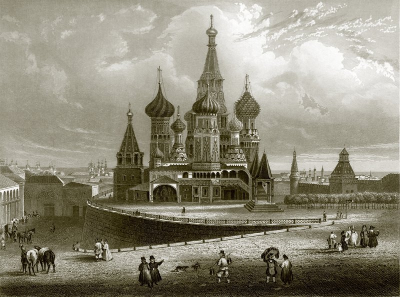 Wassili Blagennoi, ou a catedral de São Basílio, Moscou de English School