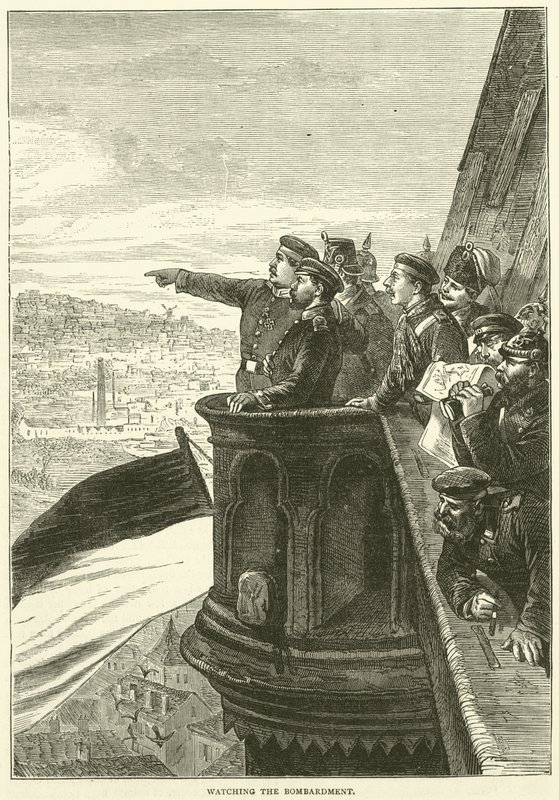 Assistindo ao bombardeio, dezembro de 1870 de English School