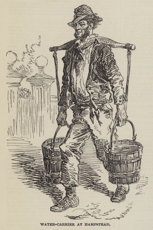 Water-Carrier at Hampstead (gravura) de English School