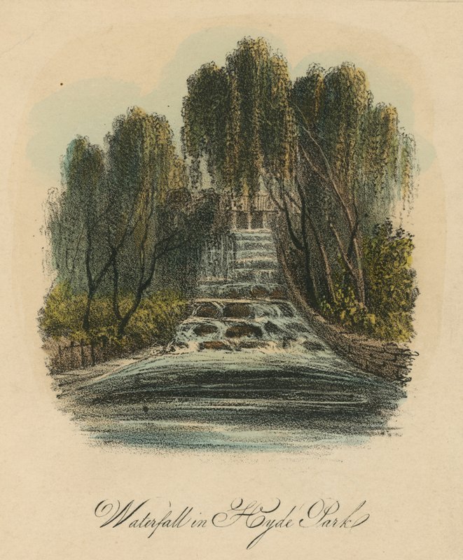 Cachoeira em Hyde Park, Londres de English School