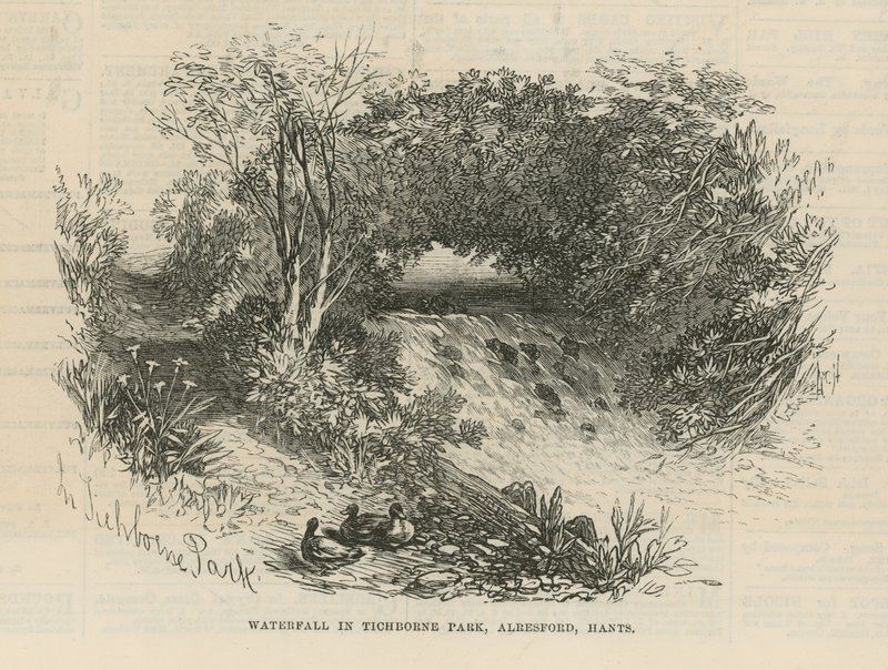 Cachoeira em Tichborne Park de English School