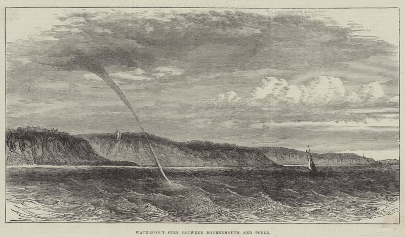 Mancha de água vista entre Bournemouth e Poole (gravura) de English School