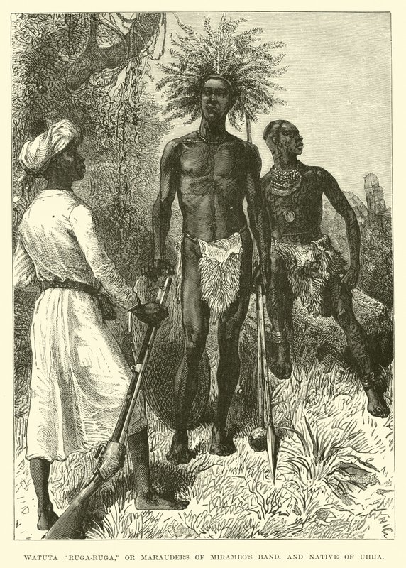 Watuta Ruga-Ruga, ou Marauders da banda Mirambos, e nativo de Uhha de English School