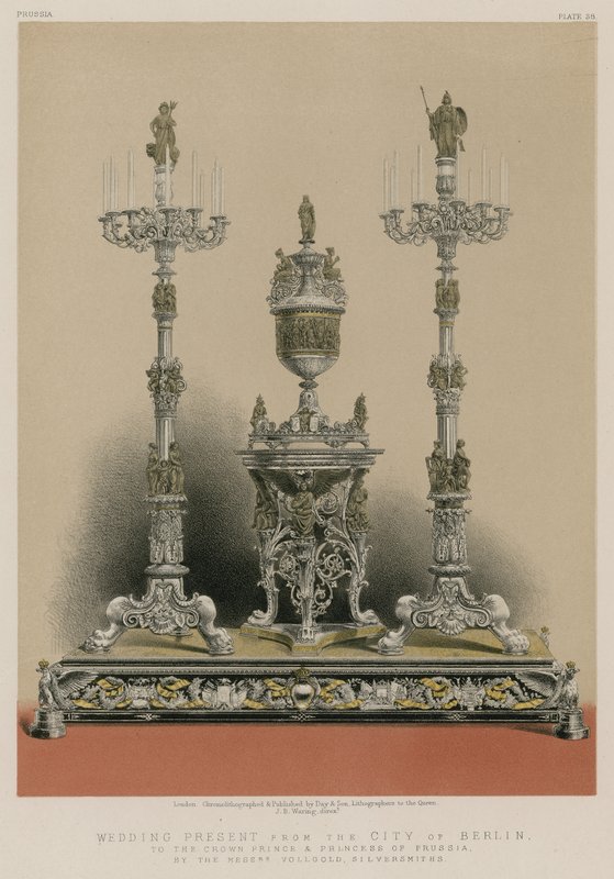 Presente de casamento da cidade de Berlim, ao príncipe herdeiro e princesa da Prússia pelos senhores Vollgold, ourives de English School