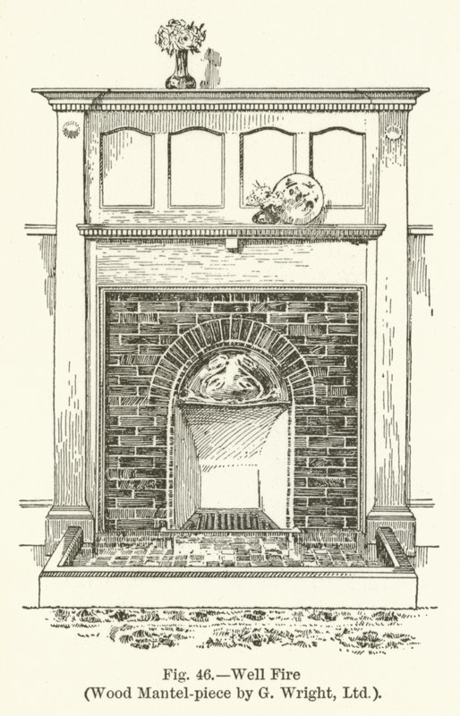Bem fogo, madeira Mantel-peça por G Wright de English School