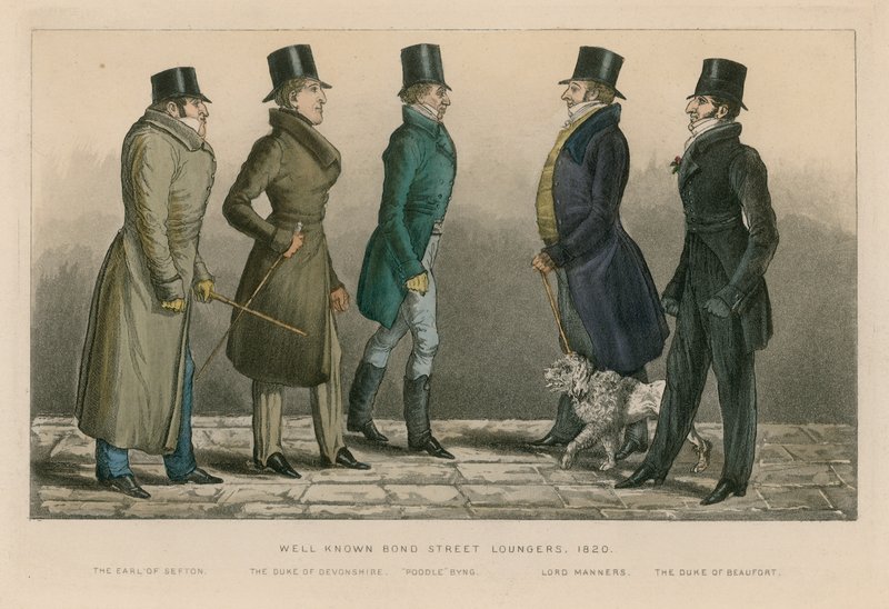Espreguiçadeiras bem conhecidas Bond Street, 1820 de English School