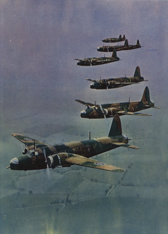 Bombardeiros de Wellington em formação de English School