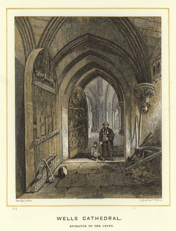 Wells Cathedral, entrada para a cripta de English School
