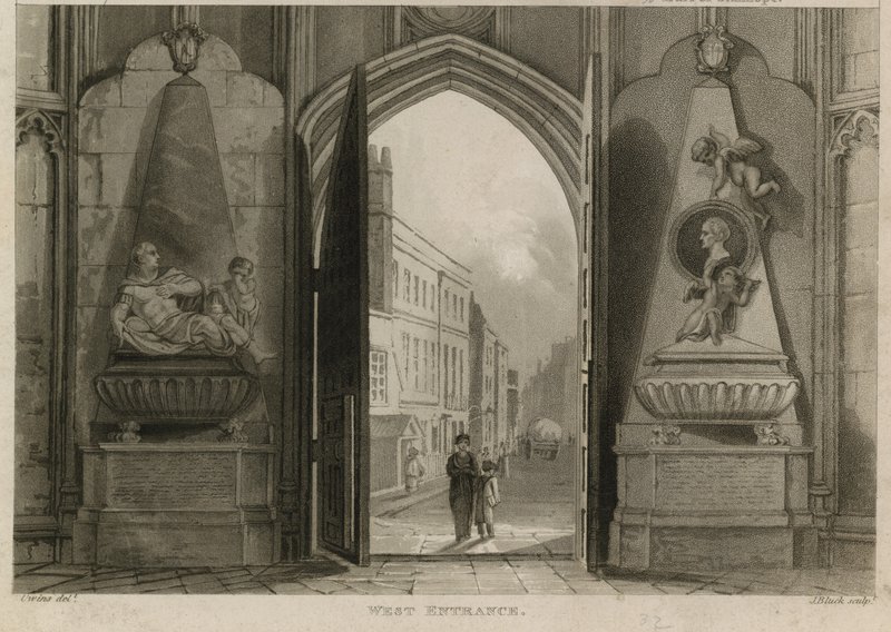 Entrada oeste, abadia de westminster, londres de English School