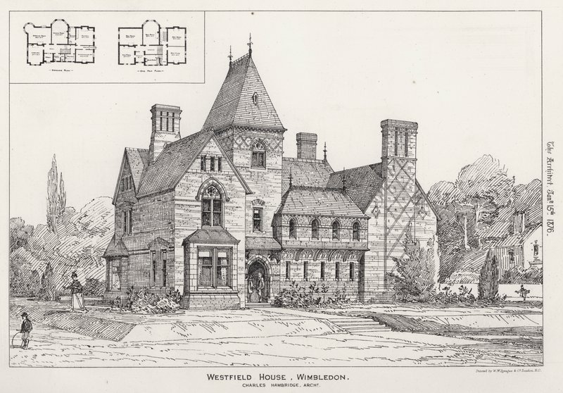 Westfield House, Wimbledon (gravura) de English School