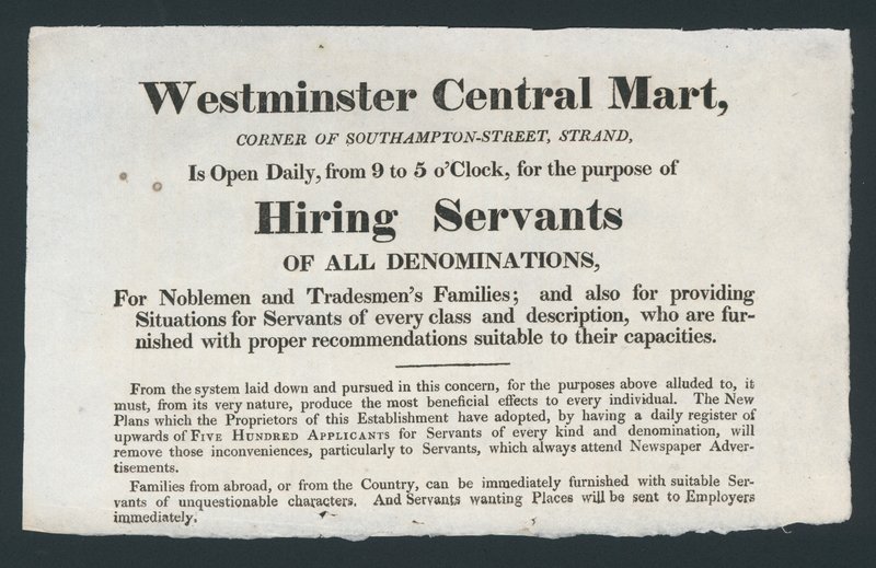 Westminster Central Mart, contratando funcionários de English School