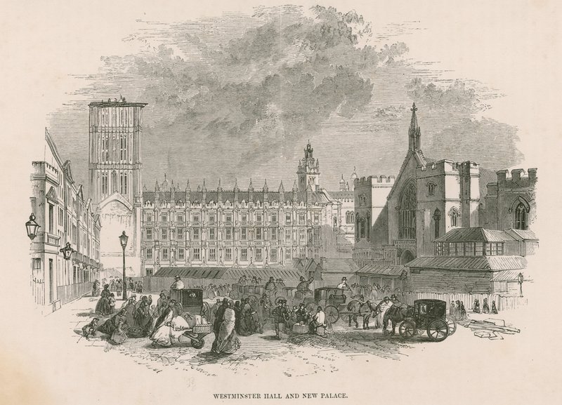 Westminster Hall e novo Palácio de Westminster, Londres de English School