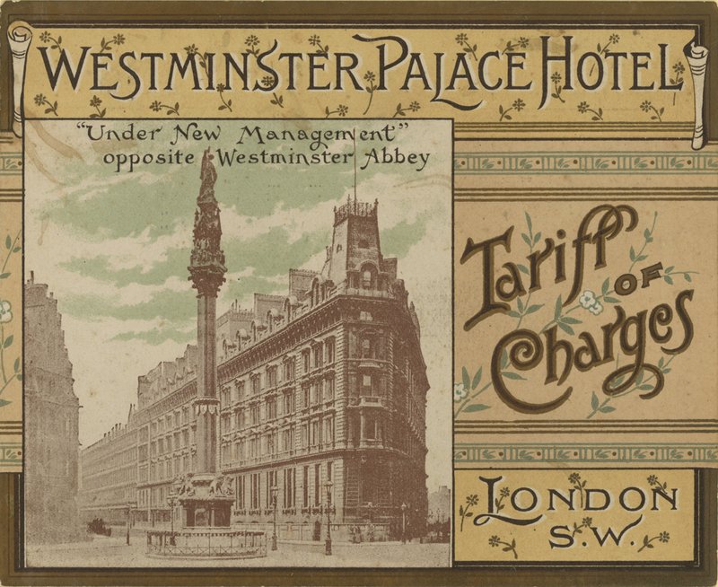 Westminster Palace Hotel Tarifa de Encargos de English School