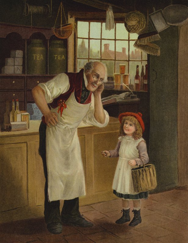 "O que é que disseste, pequenino" (cromolitho) de English School
