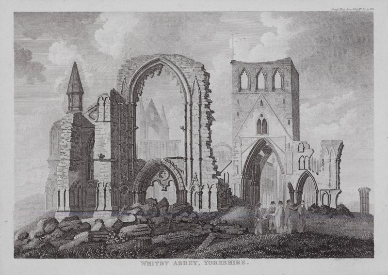 Whitby Abbey, Yorkshire (gravura) de English School