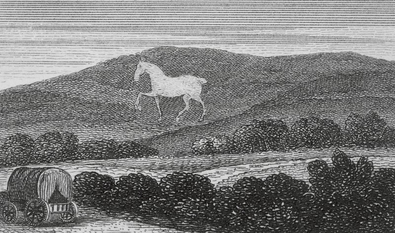 White Horse Vale, Berkshire (gravura) de English School