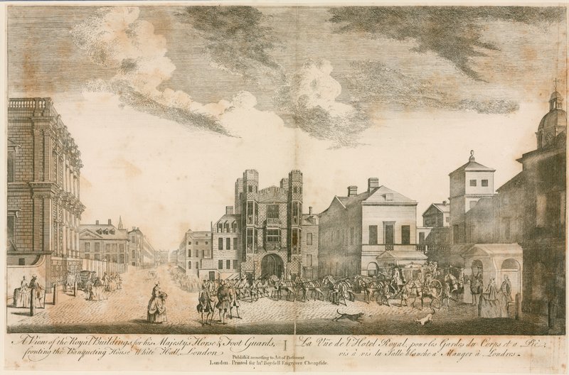 Whitehall. Aproximadamente 1755 de English School