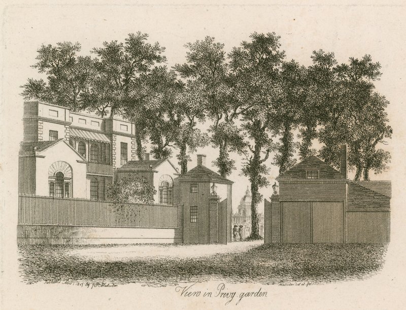 Whitehall Court ou Yard, Vanbrugh House, demolido 1898 de English School