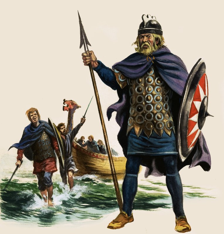 Quem foi o rei saxão que organizou uma frota para enfrentar a ameaça de invasores vikings nas costas britânicas de English School