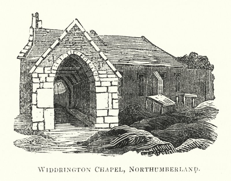Widdrington Chapel, Northumberland (gravura) de English School