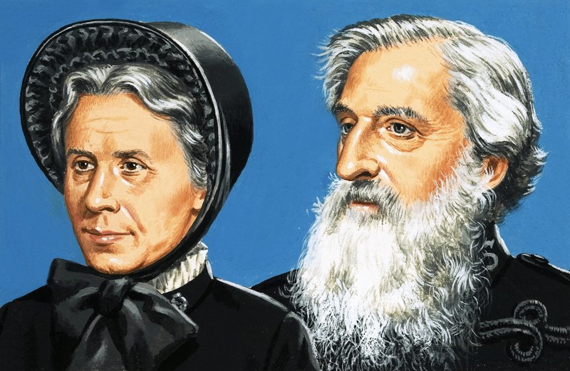 William Booth e sua esposa Catherine de English School