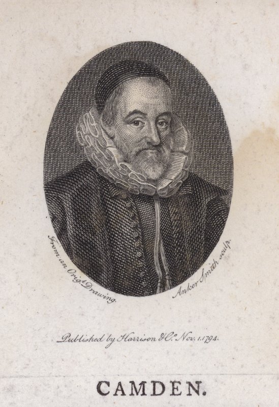 William Camden, antiquário, historiador e geógrafo inglês (gravura) de English School