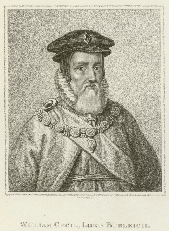 William Cecil, Lord Burleigh (gravura) de English School