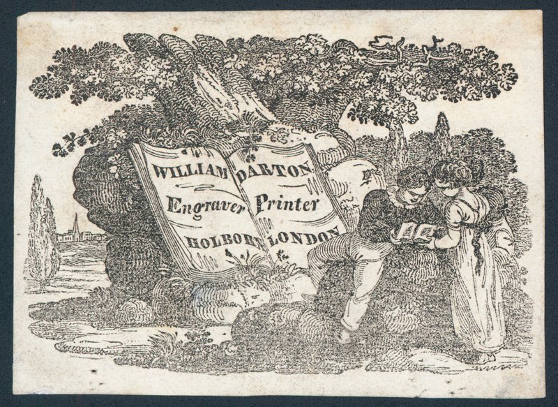 William Darton, gravador e impressor, cartão comercial de English School