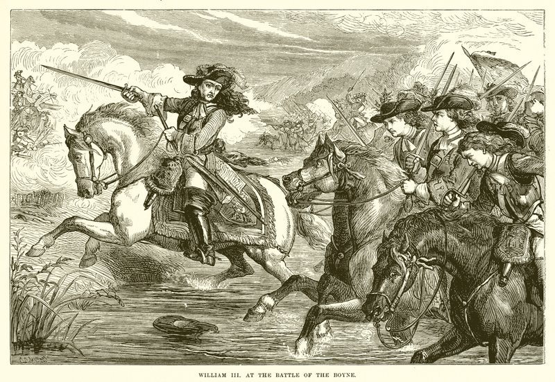 William III na batalha do Boyne de English School