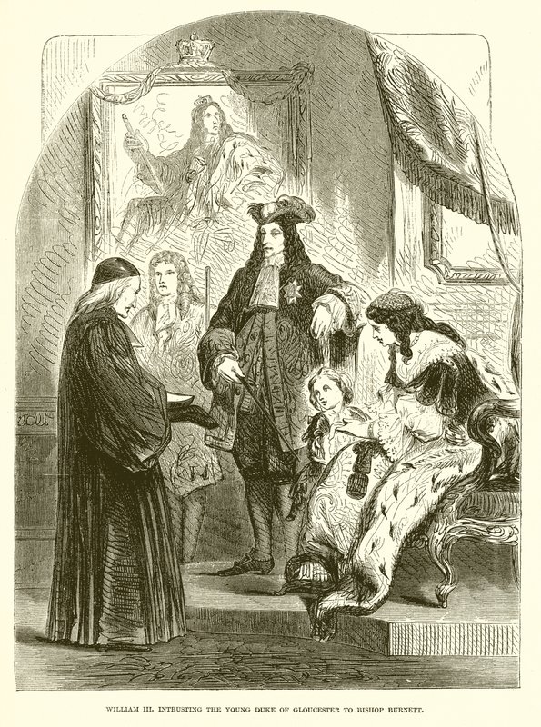 Guilherme III. confiando o jovem duque de Gloucester a Bishop Burnett de English School