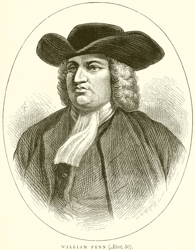 William Penn (Aetat, 50) de English School