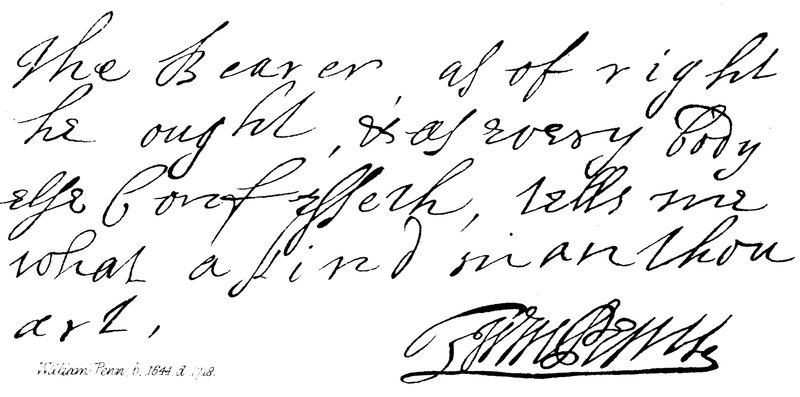 William Penn, b 1644, d 1718 de English School