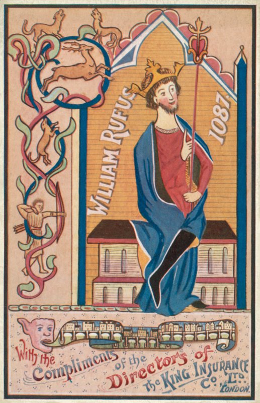 William Rufus (litografia a cores) de English School