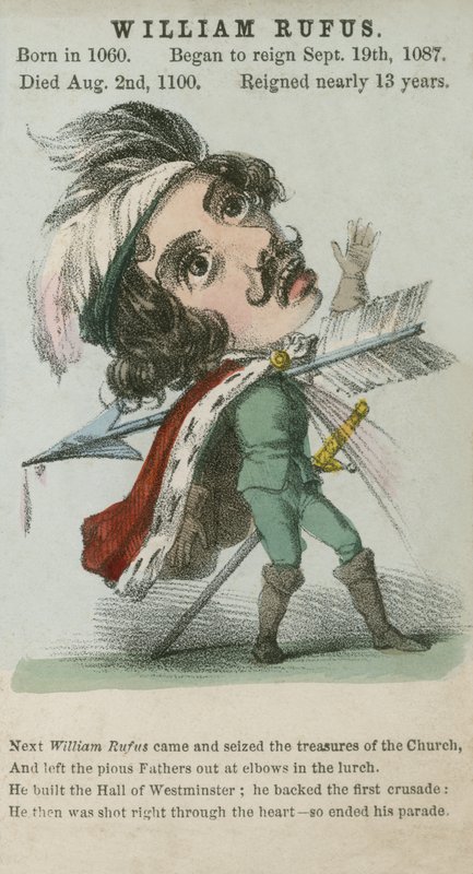 William Rufus, o rei Guilherme II (aquatinta) de English School
