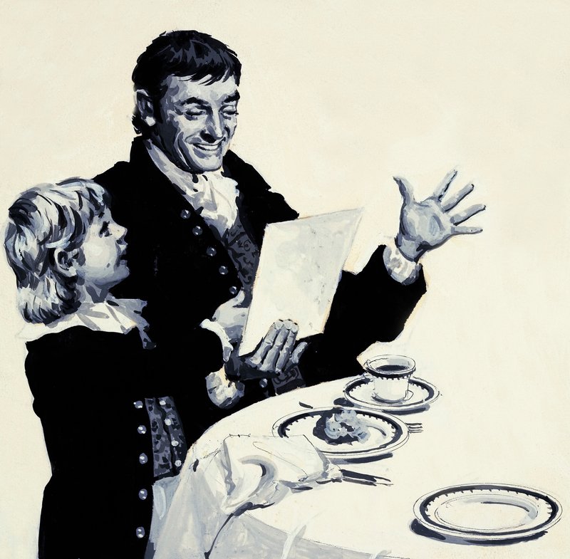 William Turner mostra a seu pai deleitado um desenho de um leão de English School