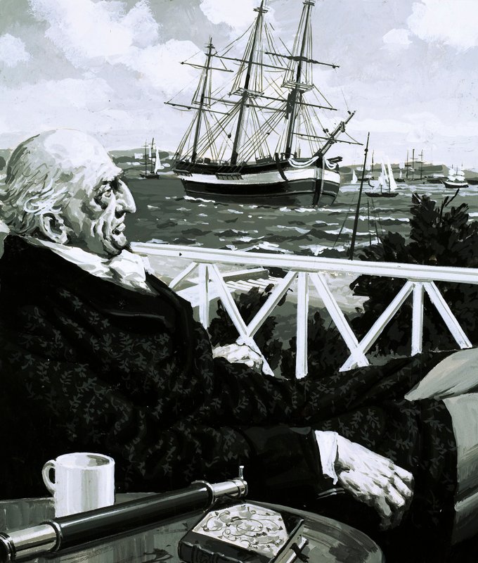 William Turner se sentaria por horas observando os barcos a vela passarem de English School