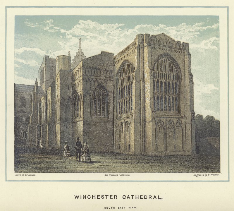 Catedral de Winchester, vista sudeste de English School