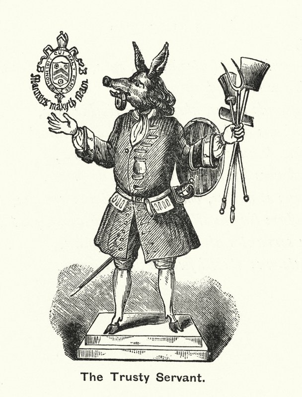 Winchester College: The Trusty Servant (gravura) de English School