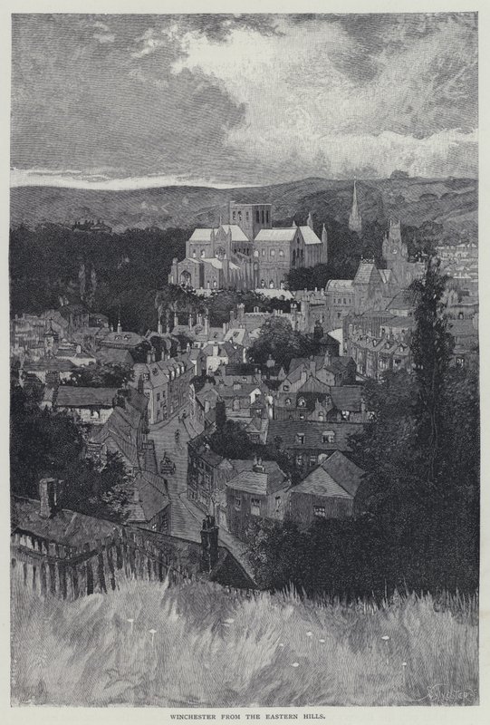 Winchester, de Eastern Hills (litho) de English School
