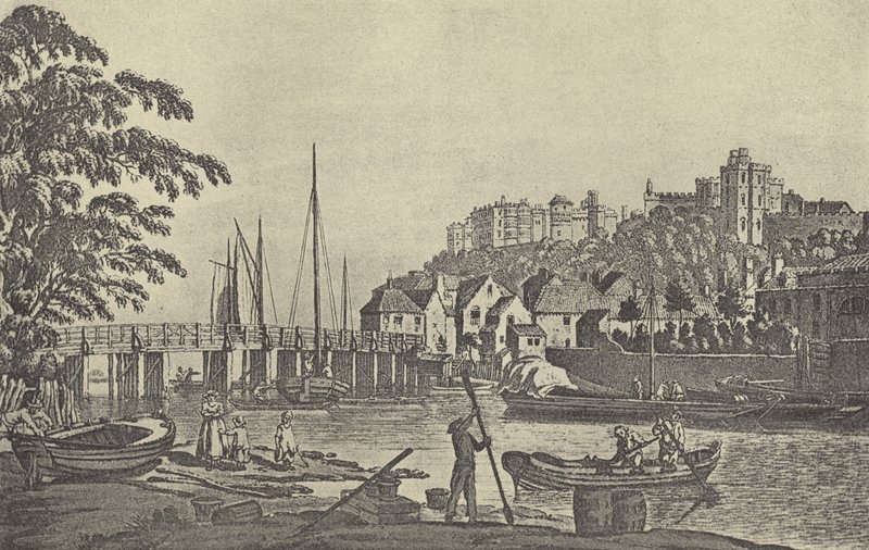 Ponte de Windsor em 1793 (gravura) de English School