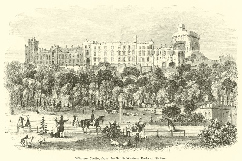 Castelo de Windsor, da Southwest Railway Station de English School