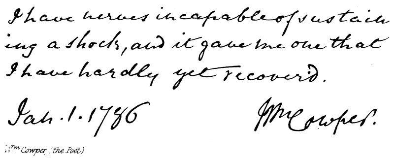 Wm Cowper, (o poeta) de English School