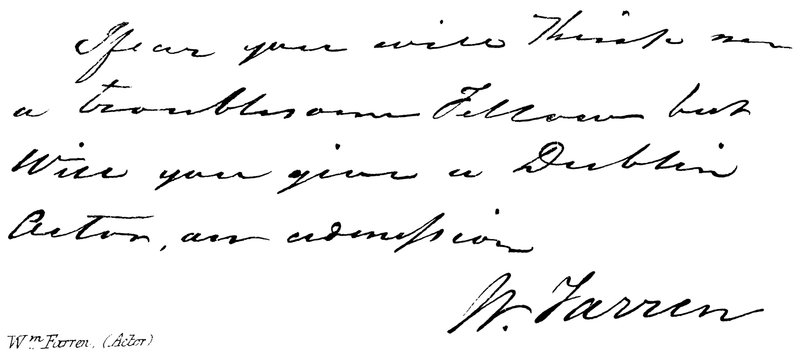 Wm Farren, (Ator) de English School