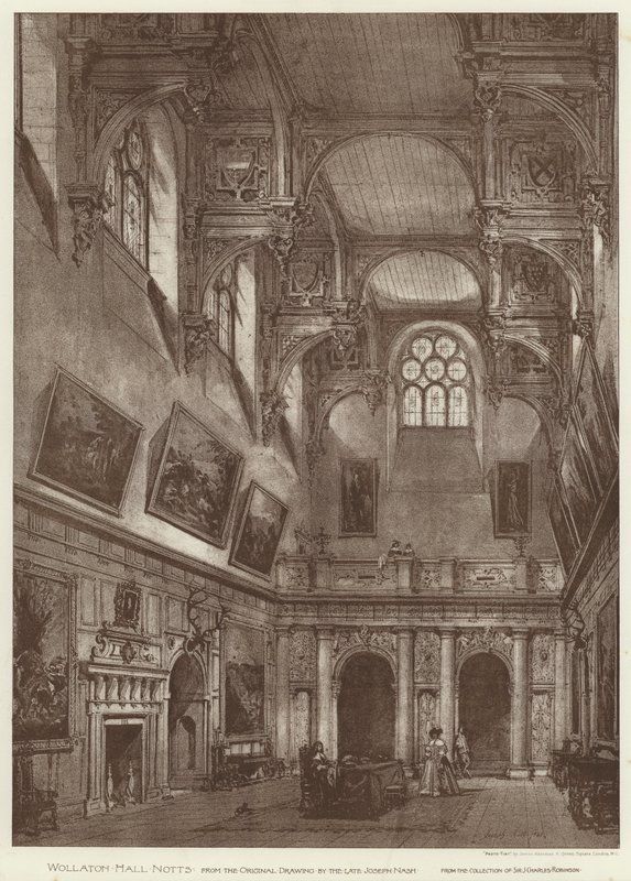 Wollaton Hall, Notts (litho) de English School