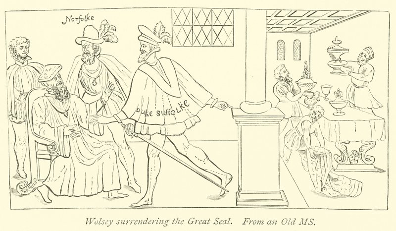 Wolsey entregando o Grande Selo de English School