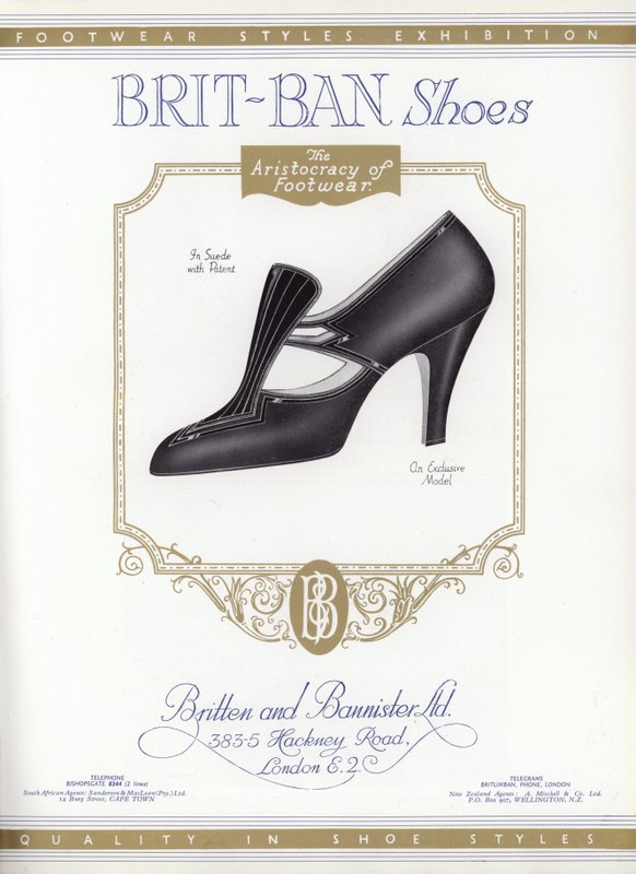 Anúncio de sapato feminino, década de 1930 de English School