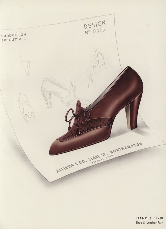 Anúncio de sapato feminino, década de 1930 de English School